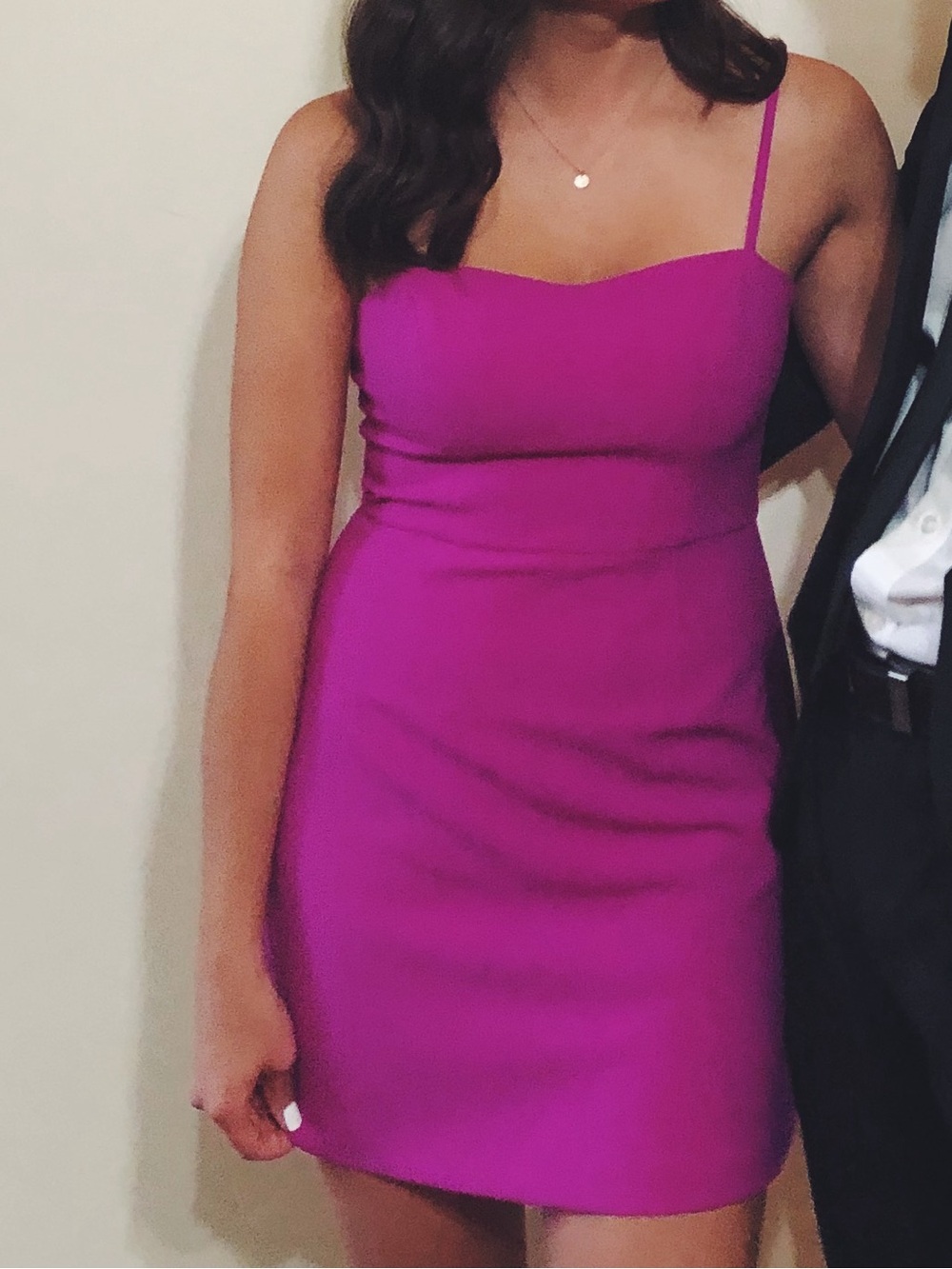 French Connection Fuchsia Mini Slip Dress